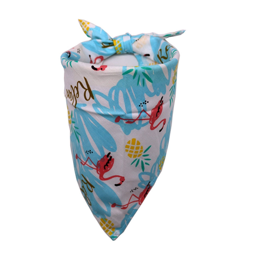 Flamingo-Druck-Haustier-Hundehalstuch, kleiner Hund, Katze, Schal, verstellbare Baumwolle, Hundewelpen-Bandanas, Lätzchen, Sommer-Haustier-Hundepflege-Zubehör