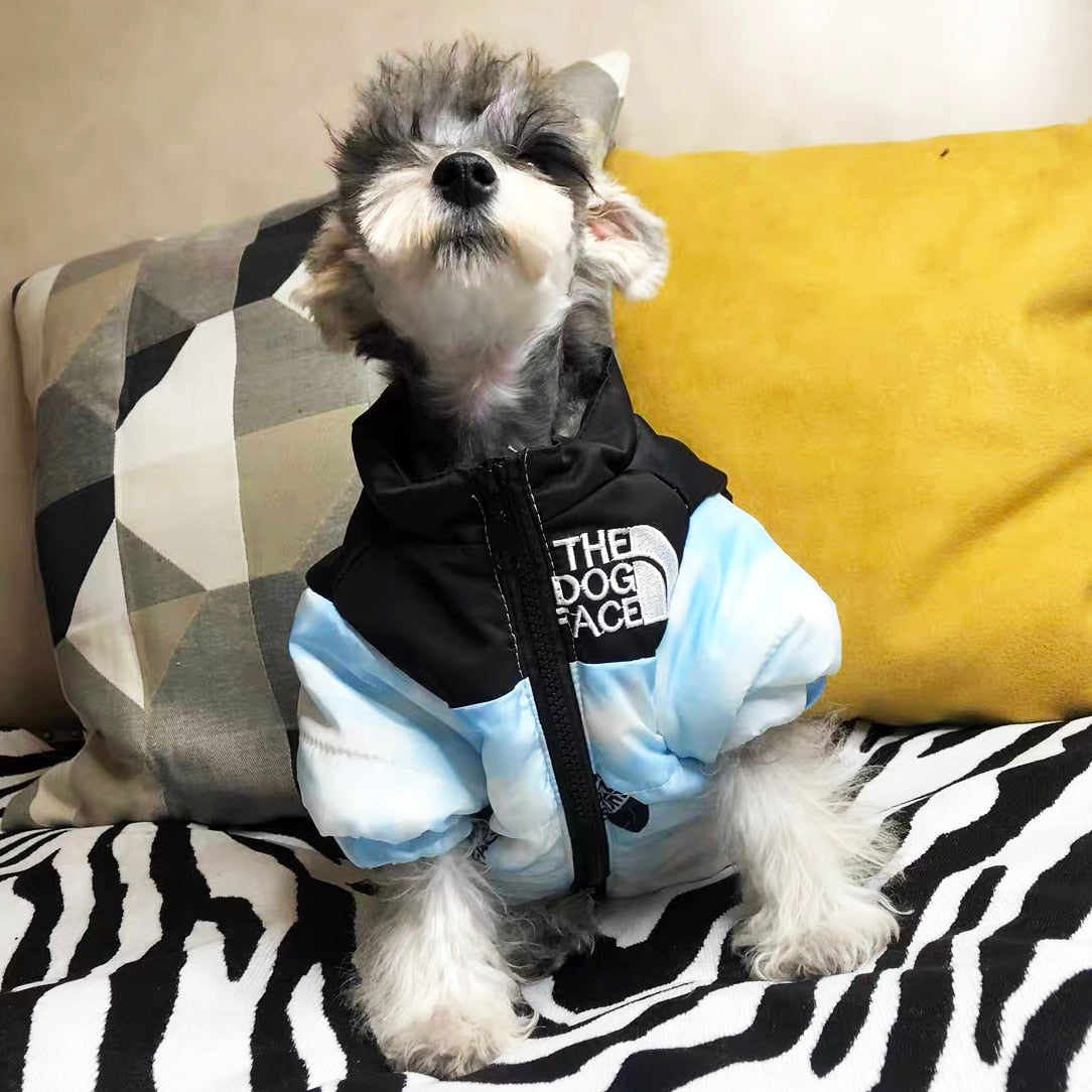 Winter Pet Dog Warm Coat Waterproof Dog Jacket The Dog Face Fashion Pattern Dog Cat Puppy Costume Reflective Pet Clothes