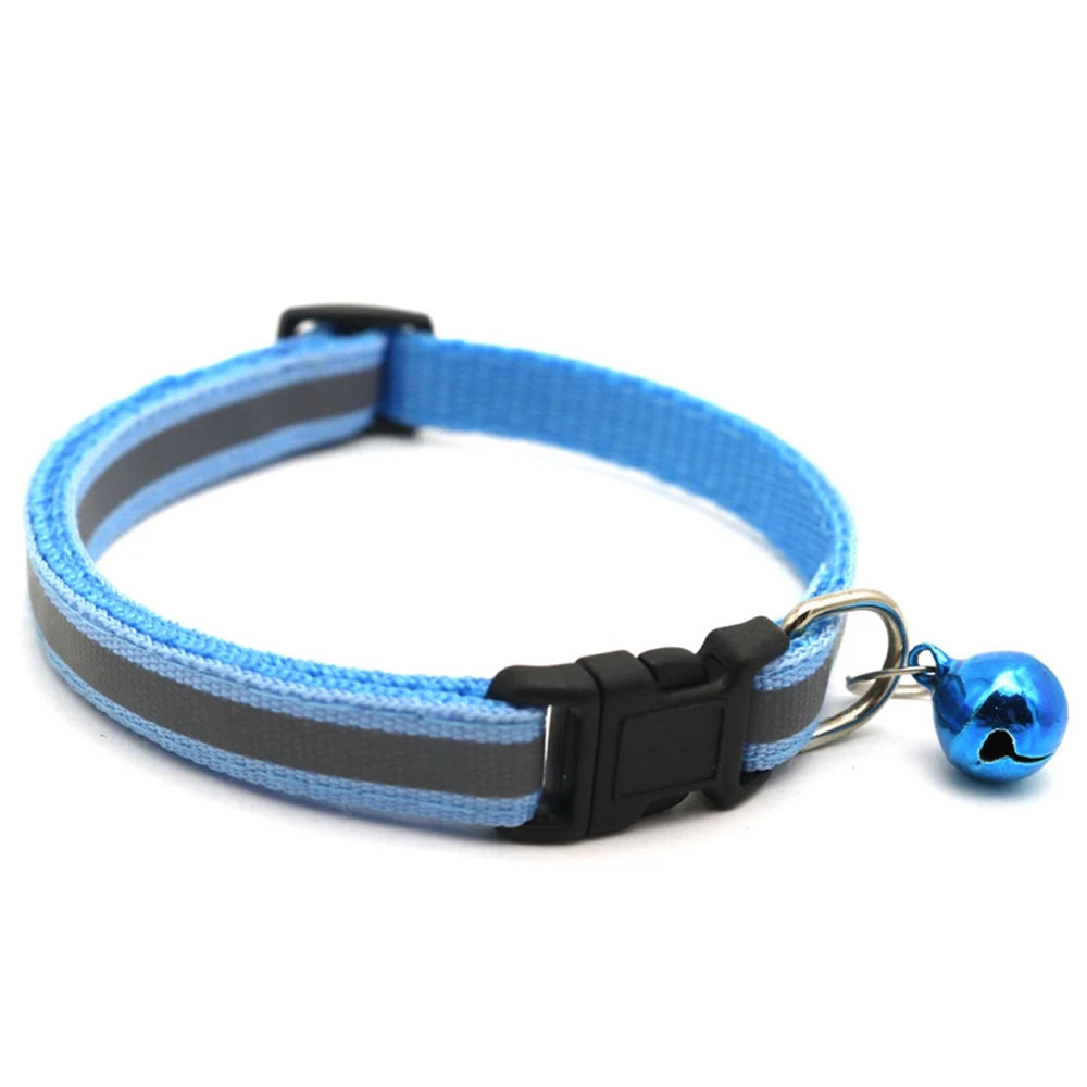 Reflektierendes Hundehalsband aus Nylon, Nachtsicherheit, blinkend, leuchtend, verstellbare Hundeleine, Haustierhalsband für Katzen und kleine Hunde, Heimtierbedarf