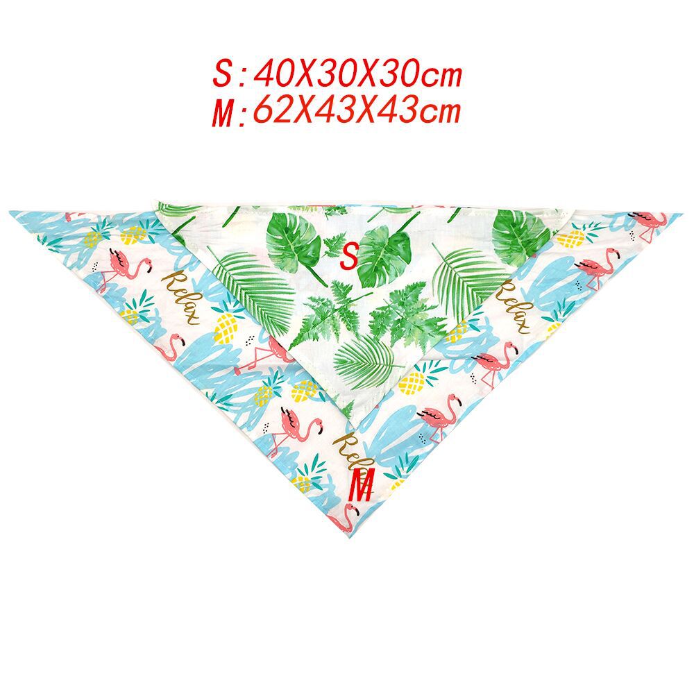 Flamingo-Druck-Haustier-Hundehalstuch, kleiner Hund, Katze, Schal, verstellbare Baumwolle, Hundewelpen-Bandanas, Lätzchen, Sommer-Haustier-Hundepflege-Zubehör