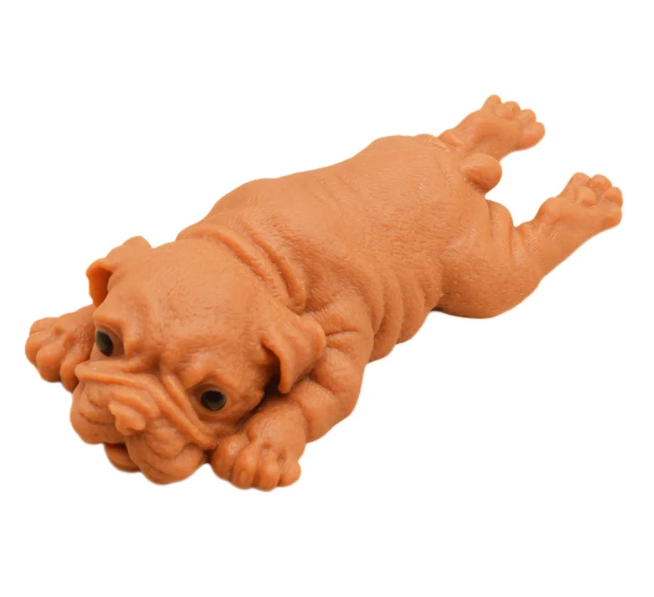 Squishy Bulldogge Mops Hundespielzeug Dekompression Silikon Bulldog Weiches Tier Squeeze Angst Relief Spielzeug für Kinder Erwachsene