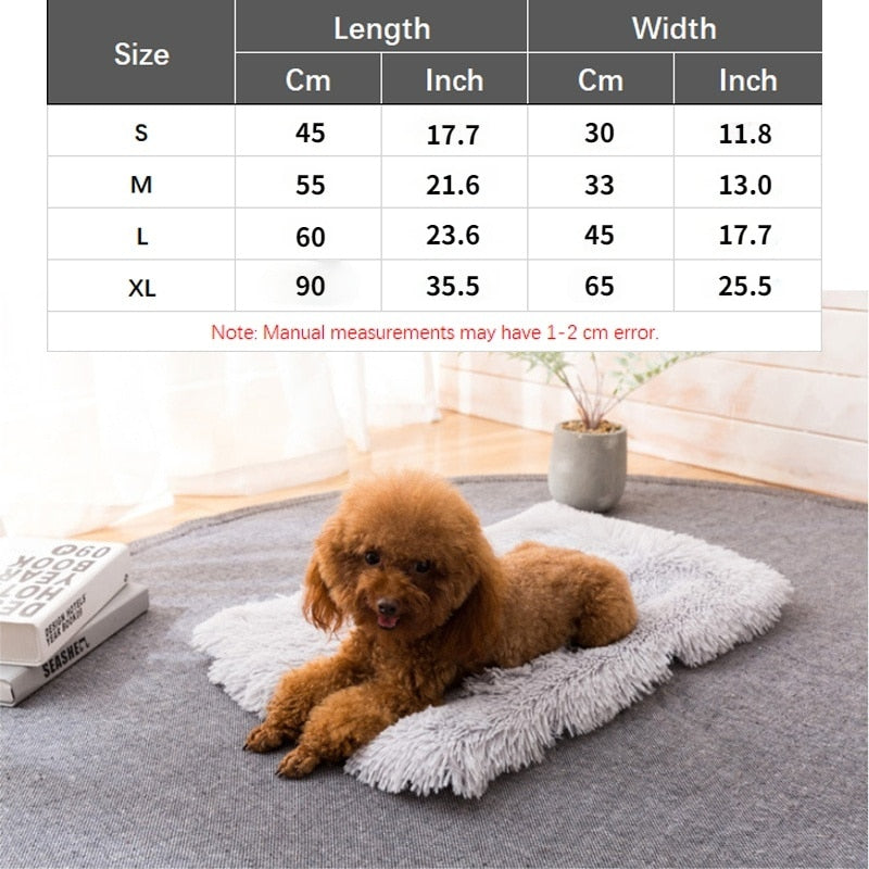 Winter Hundebett Matte Weiches Fleece Haustier Kissen Haus Warm Puppy Katze Schlafen Bett Decke Für Kleine Große Hunde Katzen zwinger Cama Perro