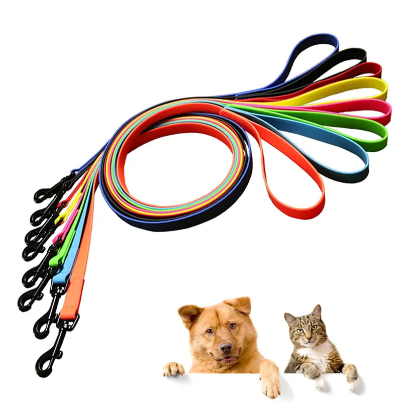 Hundeleine Hundehalsband PVC Wasserdichte Hundeleine Leinen schmutzabweisend leicht zu reinigen für große und kleine Hunde Welpenhalsband Leine Haustierprodukte