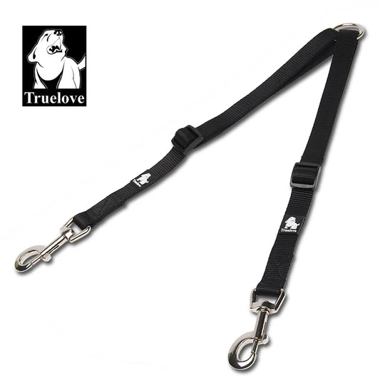 Truelove Nylon-Doppel-Hundeleine für zwei Hunde, Koppler, keine Verwicklung, Haustierleine für große und kleine Hunde, zum Training und Laufen, TLH2372