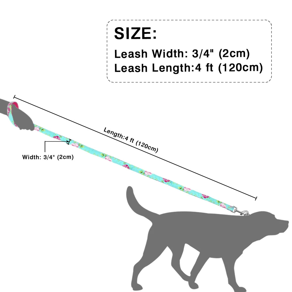 Hundeleine aus Nylon mit Aufdruck, Hundeleinen aus Seil, klein und mittelgroß, für Hunde, Katzen, Welpen, 120 cm, weich, atmungsaktiv, Chihuahua-Leine