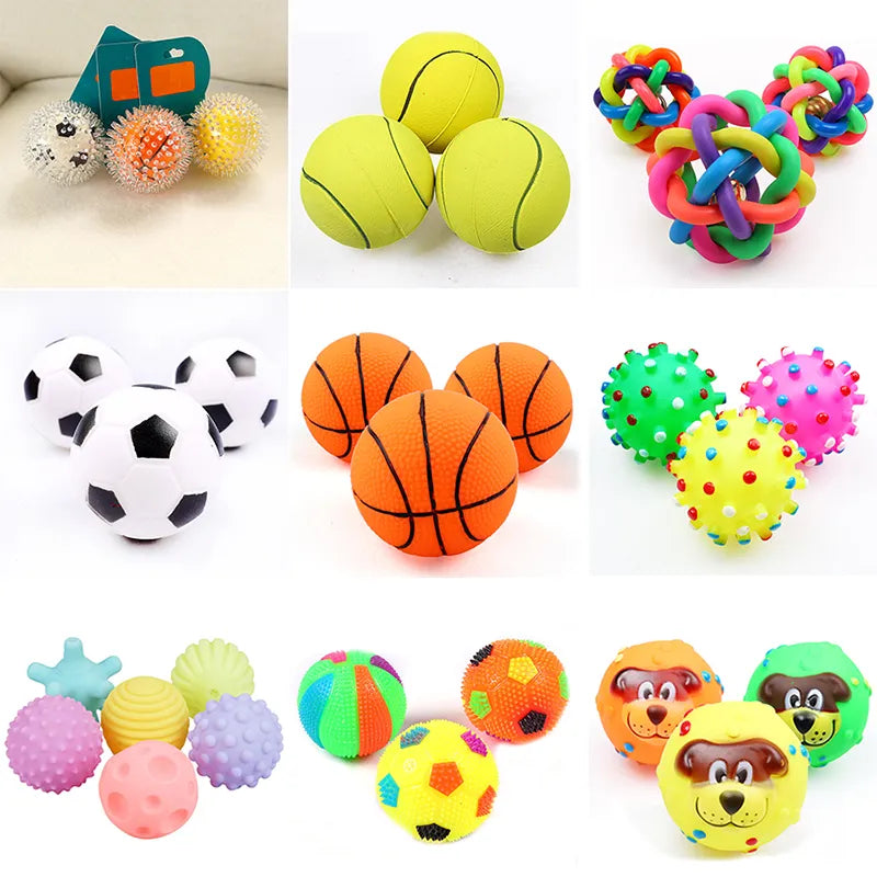 1 stücke Durchmesser 6 cm Quietschende Haustier Hund Ball Spielzeug für Kleine Hunde Gummi Kauen Welpen Spielzeug Hund Sachen Hunde spielzeug Haustiere brinquedo cachorro