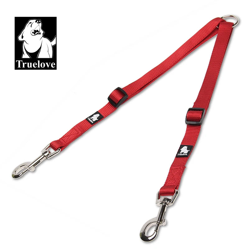 Truelove Nylon-Doppel-Hundeleine für zwei Hunde, Koppler, keine Verwicklung, Haustierleine für große und kleine Hunde, zum Training und Laufen, TLH2372