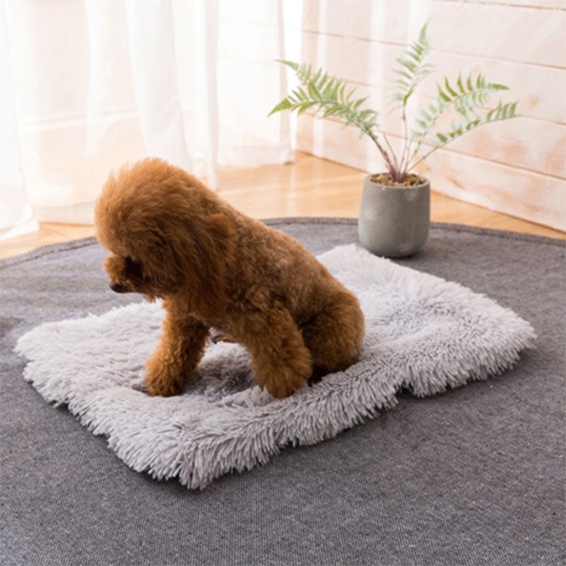 Winter Hundebett Matte Weiches Fleece Haustier Kissen Haus Warm Puppy Katze Schlafen Bett Decke Für Kleine Große Hunde Katzen zwinger Cama Perro