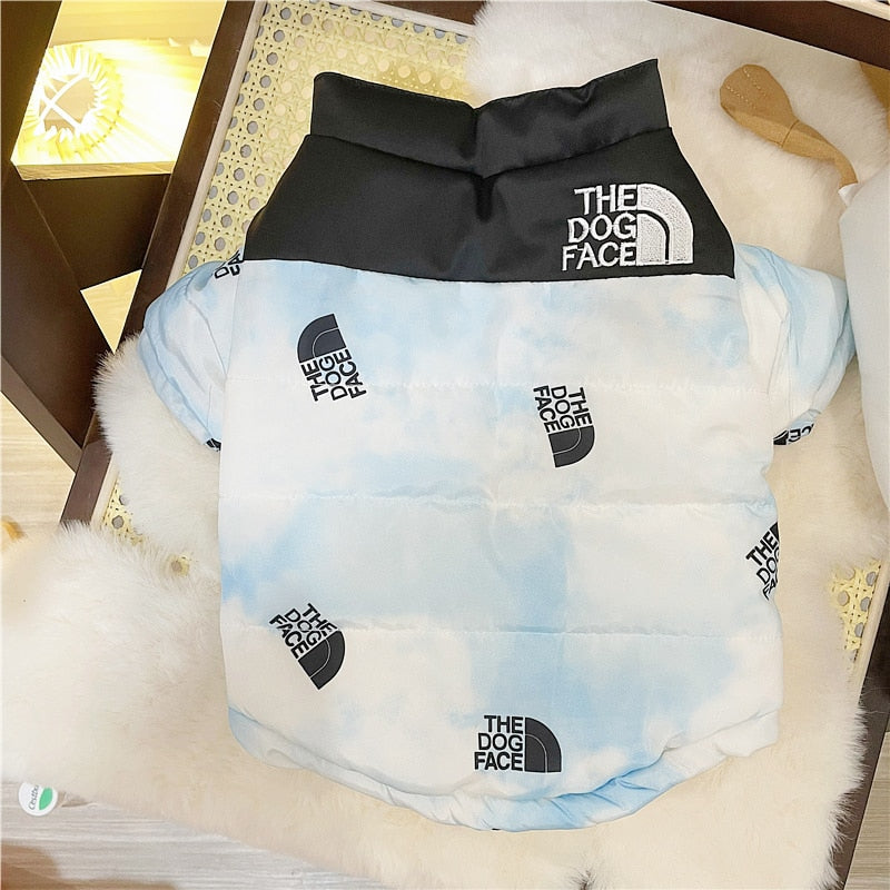 Winter Pet Dog Warm Coat Waterproof Dog Jacket The Dog Face Fashion Pattern Dog Cat Puppy Costume Reflective Pet Clothes