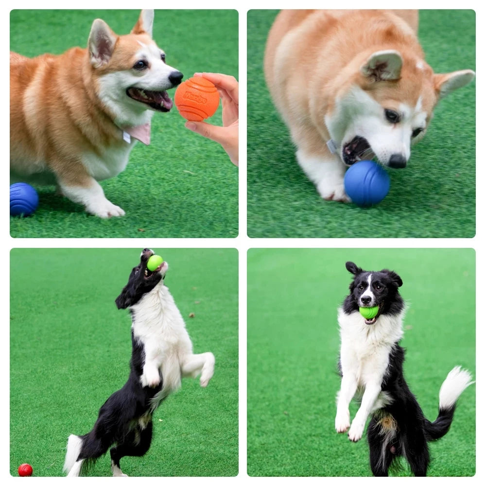 Hundespielzeug, Hundeball, Hüpfball aus festem Gummi, Widerstand gegen Kauspielzeug für Hunde, Werfen und Erholungstraining im Freien für Hunde