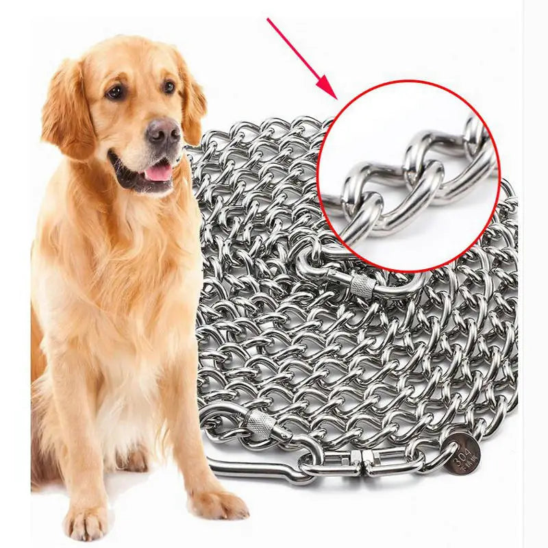 HQ LC02 100 % Edelstahl 304 nahtlos ohne Knoten Jack Link Kette Haustier Hundeleine kleine große Hunde Leine mit Halsbandgriff