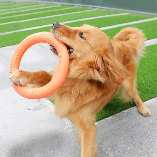 1 stück Orange Hundespielzeug Haustier Flying Disk Trainingsring Puller EVA Interaktives Training Ring Puller Beständig für Hunde