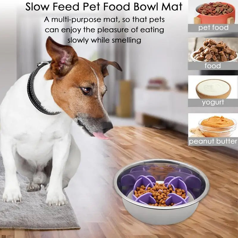 Hunde-Puzzle-Napf, Hundenapf, Slow Feeder, Silikon, erhöht, Katze, Hund, Slow Feeder, Schleife, Hund, Slow Food, Fütterung, Haustiernäpfe, langsames Fressen