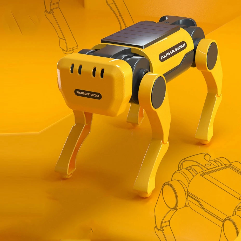 Neu Mijia Solar Elektrische Mechanische Hund Kuh Kinder Pädagogisches Montage Tech Puzzle Spielzeug Bionic Smart Roboter Hund