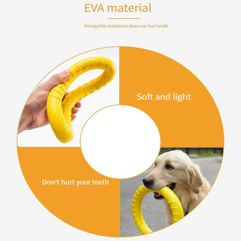 Dog Toys EVA Pet Flying Disk Training Ring Puller Anti-Bite Floating  Pet Flying Discs Bite Ring Toy for Small Dog Toys Chewing