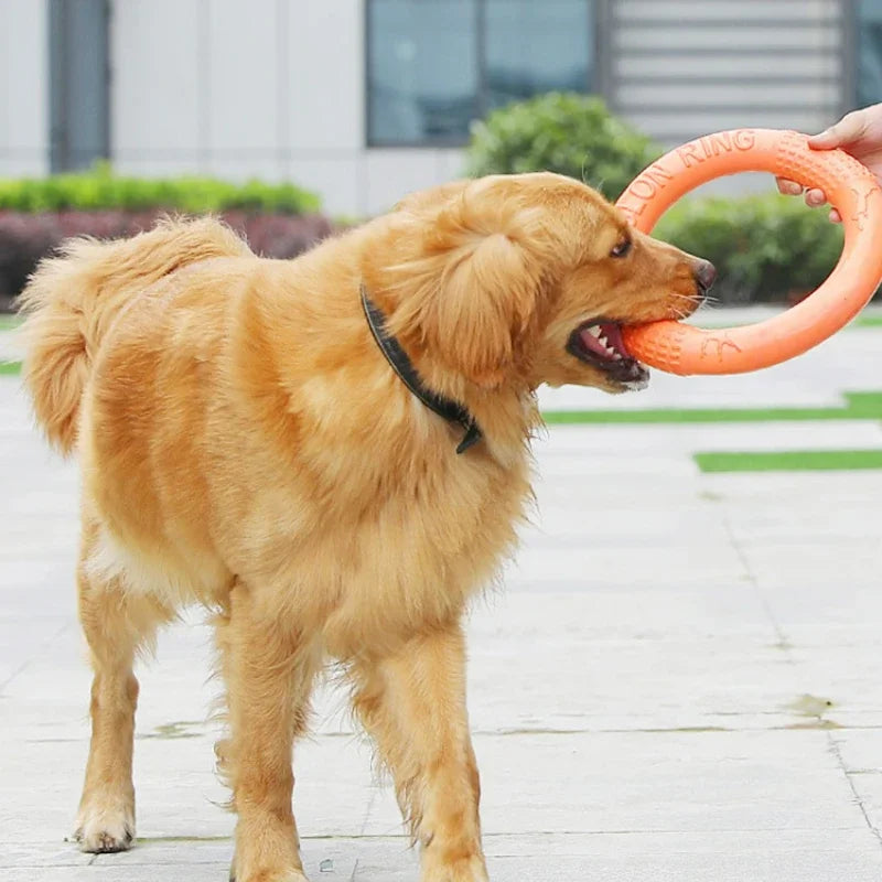 Hundespielzeug Haustier Flying Disk Trainingsring Puller Anti-Bite Floating Interactive Supplies Hundespielzeug Aggressives Kauen