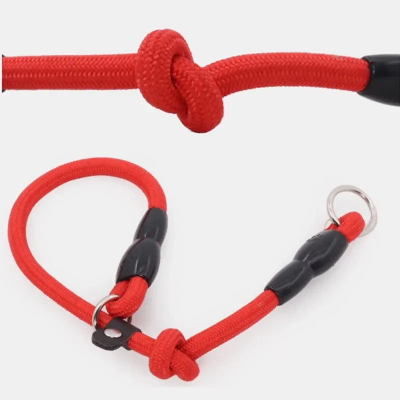 Hundehalsband P-Kette zum Gassigehen mit dem Hund Verstellbares Hundehalsband P-Seil Haustierhalsbänder Nylon Hundegeschirr Welpentrainingsseil Heimtierbedarf