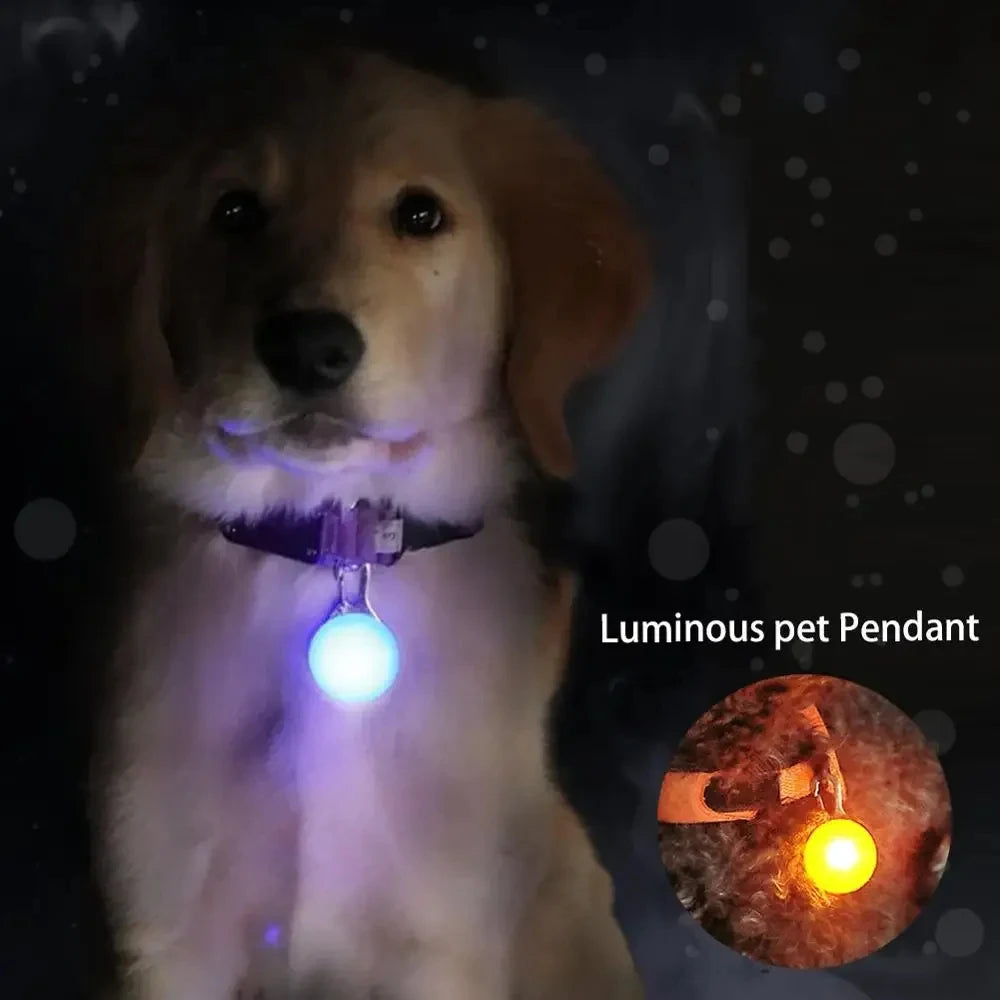 LED Dog Collar Pendant Pet Luminous Collar Pendant Pet Flash Light Leash Accessorie Decoration Dog Necklace