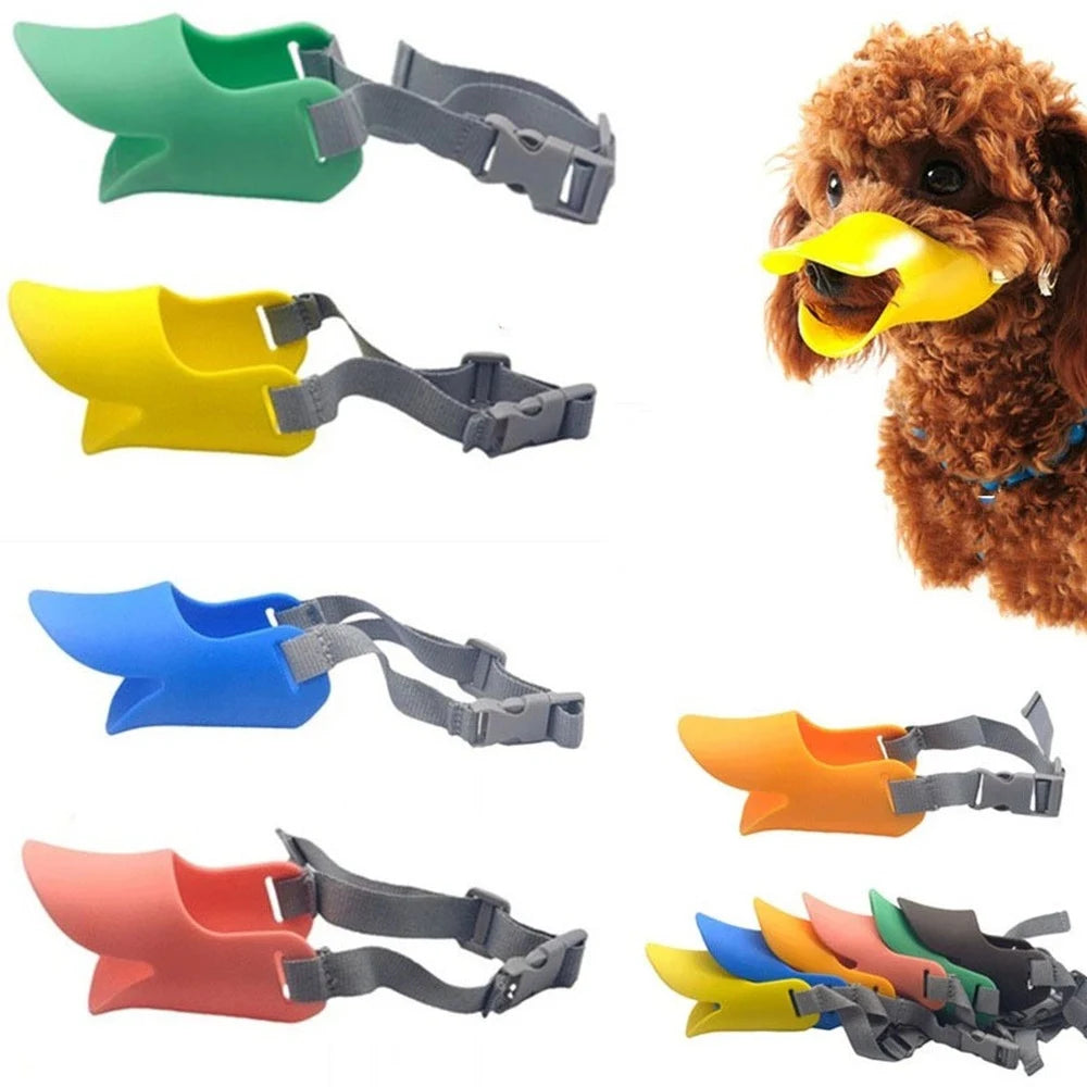 Dog Muzzle Silicone Mask Duck Muzzle Mask for Pet Dogs Anti Bite Stop Barking Small Large Dog Mouth Muzzles Pet Dog Accessories