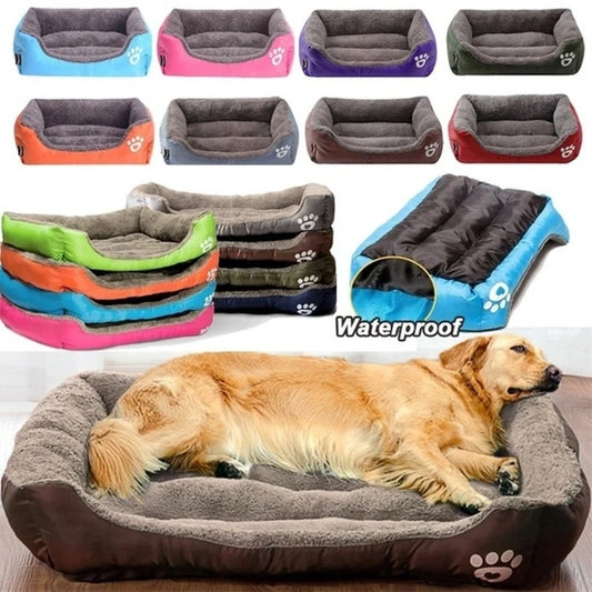 (S-3XL) Großes Haustier-, Katzen- und Hundebett, 8 Farben, warm, gemütlich, Hundehütte, weiches Fleece-Nest, Hundekörbe, Hausmatte, Herbst/Winter, wasserdichte Hundehütte