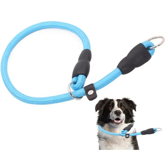 Hundehalsband P-Kette zum Gassigehen mit dem Hund Verstellbares Hundehalsband P-Seil Haustierhalsbänder Nylon Hundegeschirr Welpentrainingsseil Heimtierbedarf