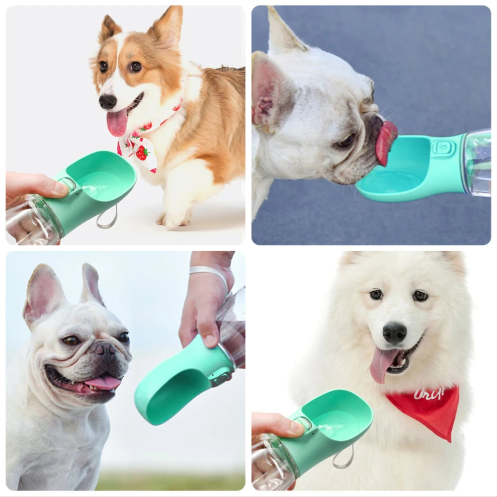 Wasserflasche für Hunde, tragbar, für unterwegs, auslaufsicher, Futternapf für Katzen, Trinkbrunnen für Spaziergänge im Freien, Trinkflasche für Hunde