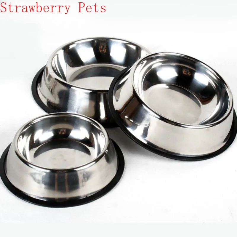 Stainless Steel Pet Dog Bowl Food Storage Container Dog Food Bowl Water Bottle Pet Bowl Feeder Dish for Small Large Dogs Cats