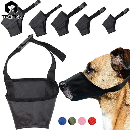 Dog Muzzle Soft Covered Muzzle For Small Medium Large Dogs Prevent Biting Chewing Protection Muzzle With Adjustable Strap