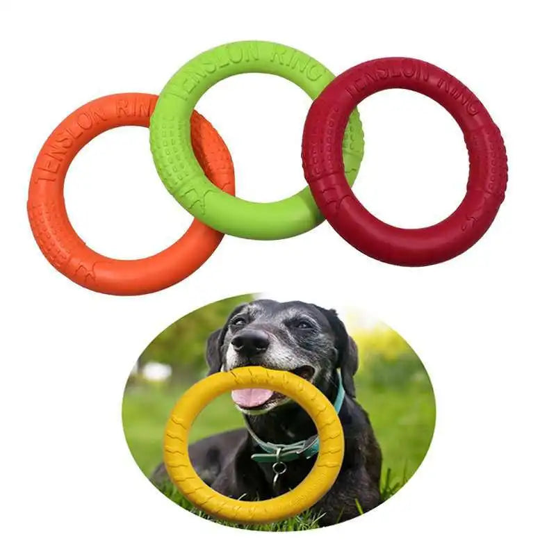 Dog Toys EVA Pet Flying Disk Training Ring Puller Anti-Bite Floating  Pet Flying Discs Bite Ring Toy for Small Dog Toys Chewing