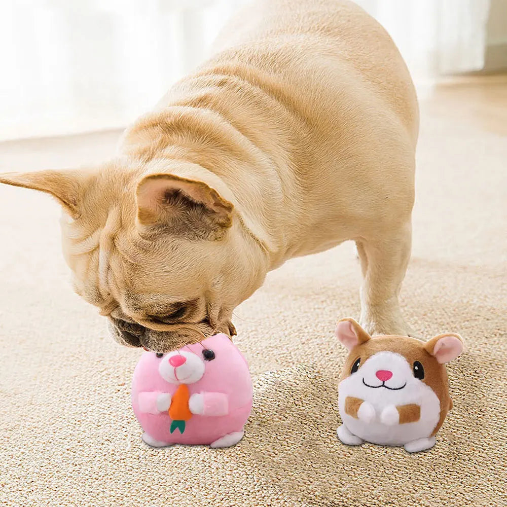 Welpen Ball Aktive Moving Haustier Plüsch Spielzeug Singen Hund Kauen Squeaker Flauschigen Spielzeug