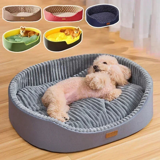 Doppelseitiges Hundebett, rutschfester Katzenkorb, hoher Zaun, Hundehütte, Haustier-Schlafkissen für kleine, mittelgroße und große Hunde, 강아지침대 perros