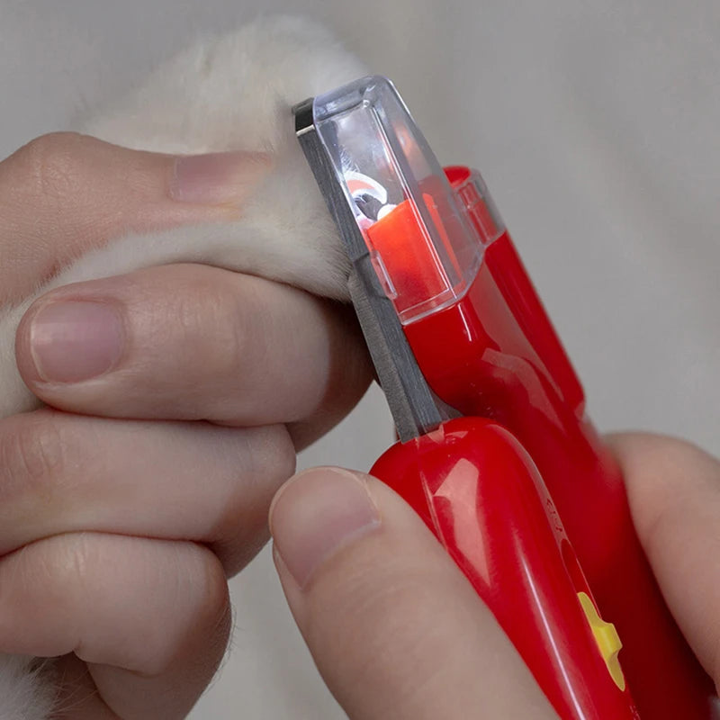 Professioneller Nagelknipser für Haustiere mit LED-Licht, Nagelschere für kleine Hunde und Katzen, Krallenpflegeschneider, Heimtierbedarf