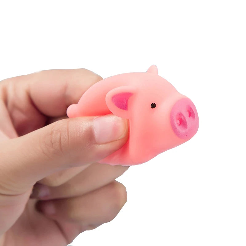 Mini-Hundespielzeug, süßes rosa Schwein, schreiendes Haustierspielzeug aus Gummi, Quietsch- und Kauspielzeug, Geschenke für Zuhause, Ornamente, 4,5 cm