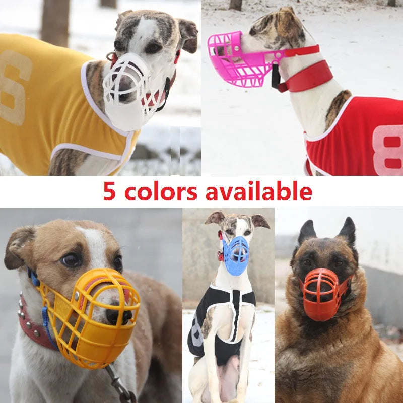 Pet Dog Muzzle Breathable Basket Muzzles Large Dogs Stop Biting Barking Chewing For Greyhound Gree Whippet Dogs supplies