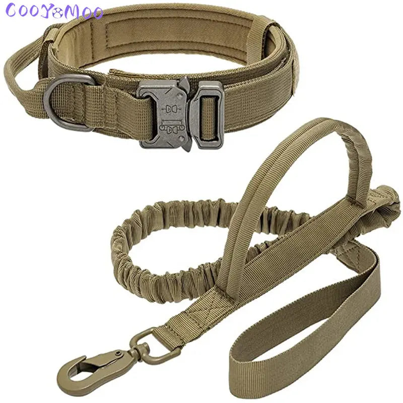 Hundehalsband, langlebiges taktisches Leinen-Set, verstellbares militärisches Haustierhalsband, Leine, mittelgroße und große Hunde, Deutscher Schäferhund, Trainingszubehör