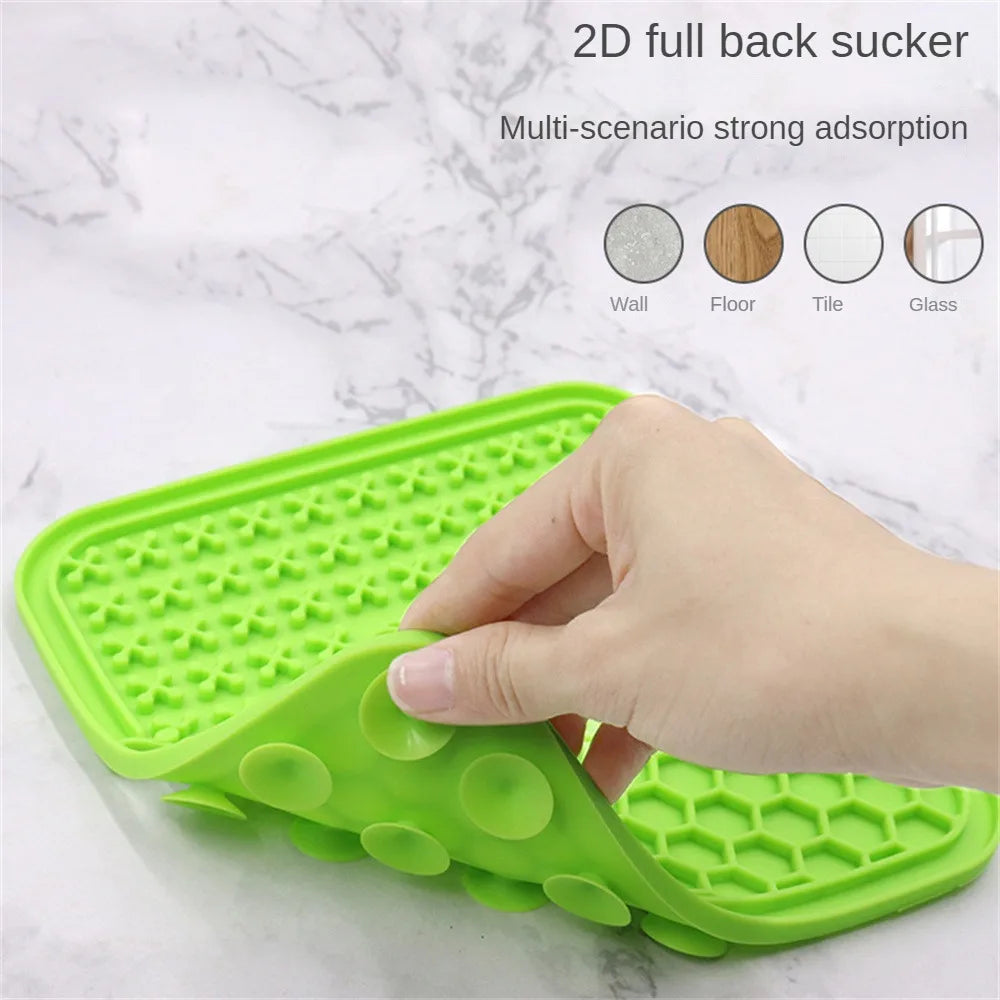 Dog Slow Feeders Mats With Suction Cup Silicone Dog Food Sucker Training Dog Feeder Alternative to Feed Dog Bowl Dog Accessories