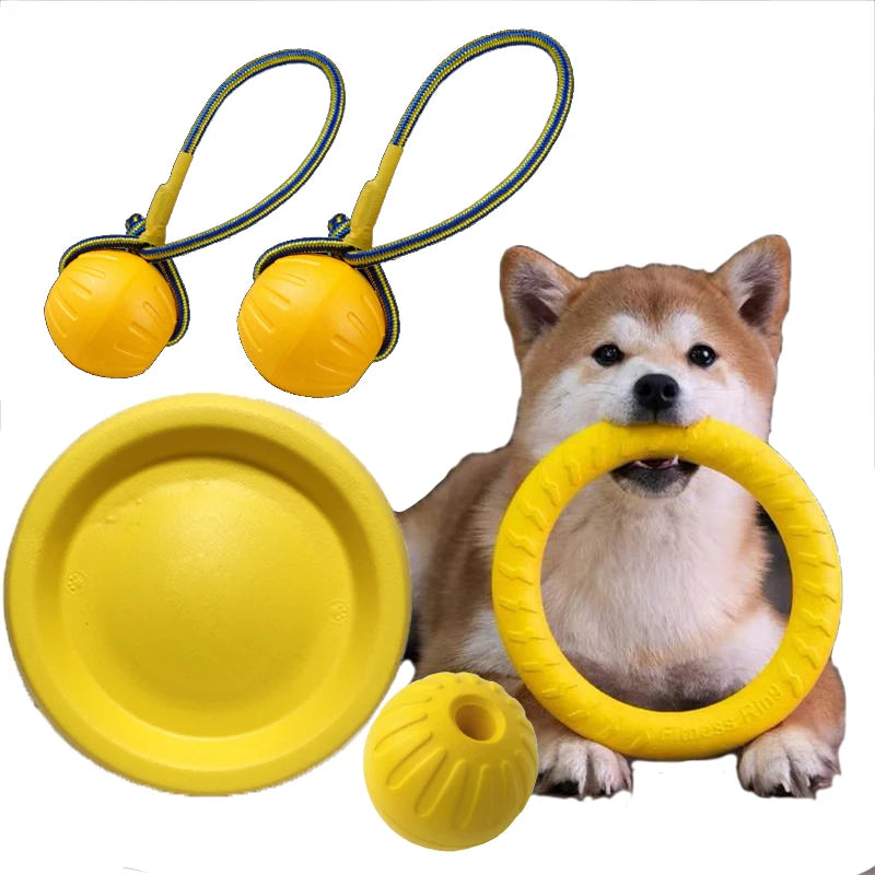 Pet Flying Discs Training Ring Puller Hundespielzeug für große große Hunde Bissfestes Kauballspielzeug Schwimmendes interaktives Welpenzubehör