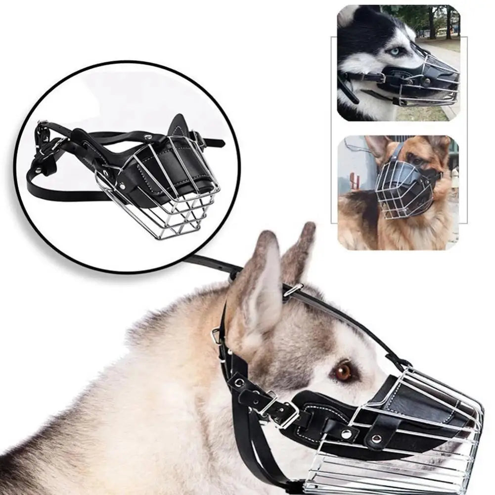 Pet Muzzle Adjustable Anti-bite Anti-barking Mouth Mask Protective Cover For Small Medium Large Dogs