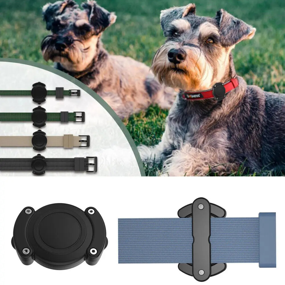 Modisches Hundehalsband mit Apple Air Tag-Hülle, Nylon-Haustierhalsband, reflektierend, weich, Anti-Verlust-Tracking-Halsband, Hundezubehör, Anzug für Hunde