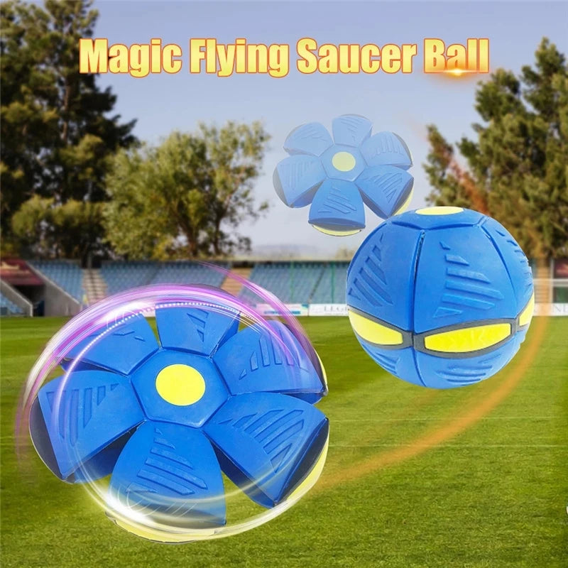 Pet Dog Toys Flying Saucer Ball Magic Deformation UFO TOYS Outdoor Sports Dog Training Equipment Dog's Play Flying DISC