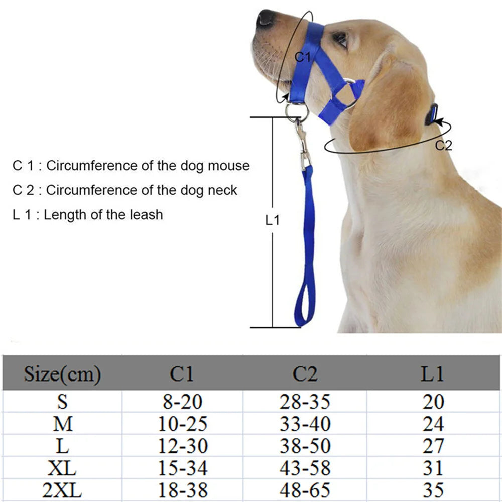 Neuer Hundemaulkorb aus Nylon, Dogalter, Hundehalfter, Halti-Trainingshalsband, verstellbar, Gentle Leader Harness, Anti-Bell-Haustierbedarf