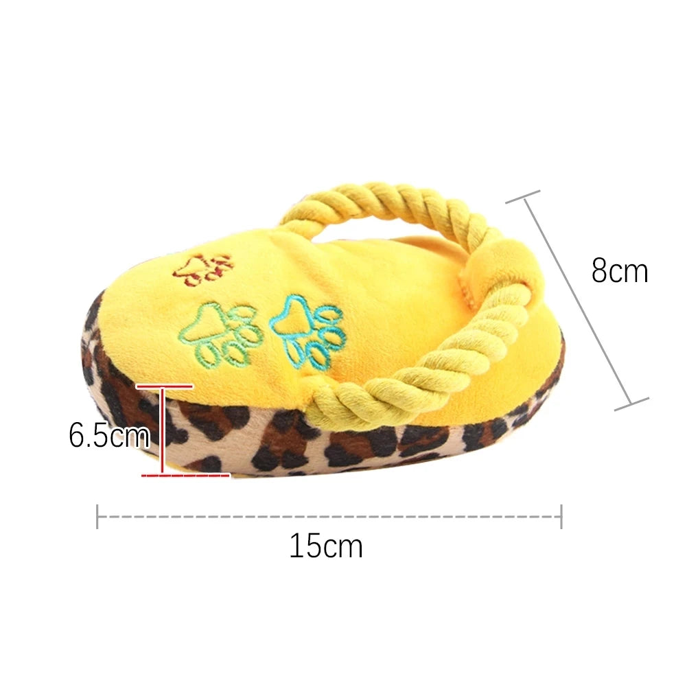 Funny Pet Dog Toys Plush Slippers Bite Chicken Leg Shoe Shape  Small And Medium-Sized Dog Outdoor Training Cat Relieve Anxiety