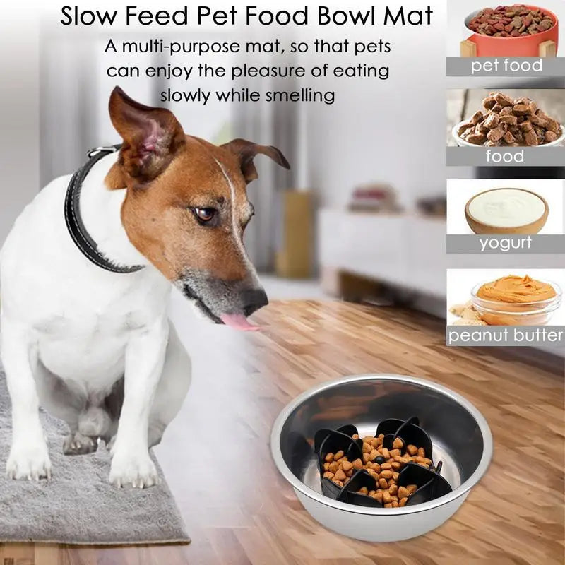 Hunde-Puzzle-Napf, Hundenapf, Slow Feeder, Silikon, erhöht, Katze, Hund, Slow Feeder, Schleife, Hund, Slow Food, Fütterung, Haustiernäpfe, langsames Fressen