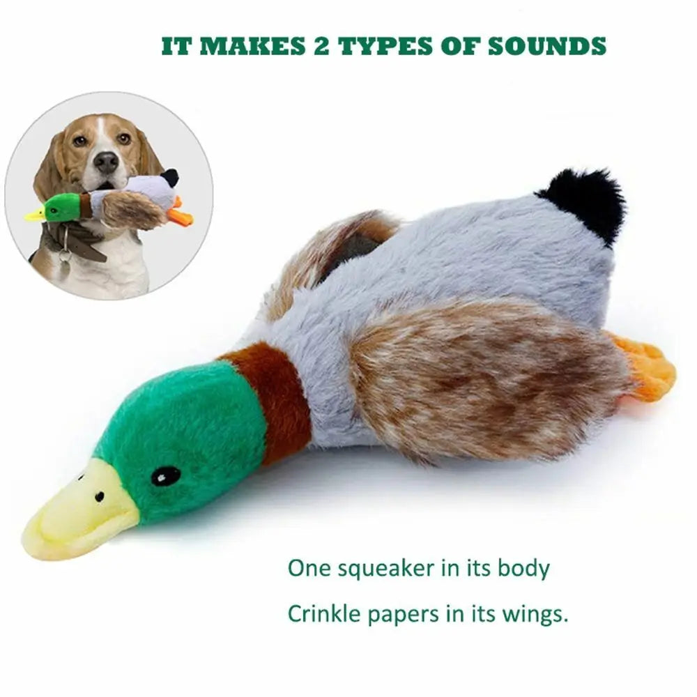 Funny Pet Toy Duck Shape Chew Toys For Dogs Squeaker Puppy Squeak Molar Teeth Dog Rope Toy Interactive Training Dog Accessories