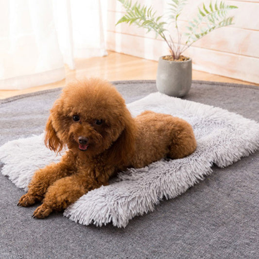 Winter Hundebett Matte Weiches Fleece Haustier Kissen Haus Warm Puppy Katze Schlafen Bett Decke Für Kleine Große Hunde Katzen zwinger Cama Perro