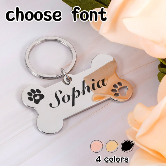 Personalized Pet Dog Name Tags Shiny Steel Free Engraving Kitten Puppy Anti-lost Collars Tag Collar for Dogs Cats Nameplate